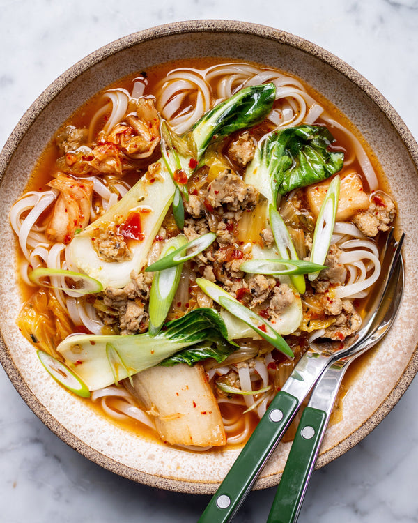 Pork Noodle Kimchi Soup