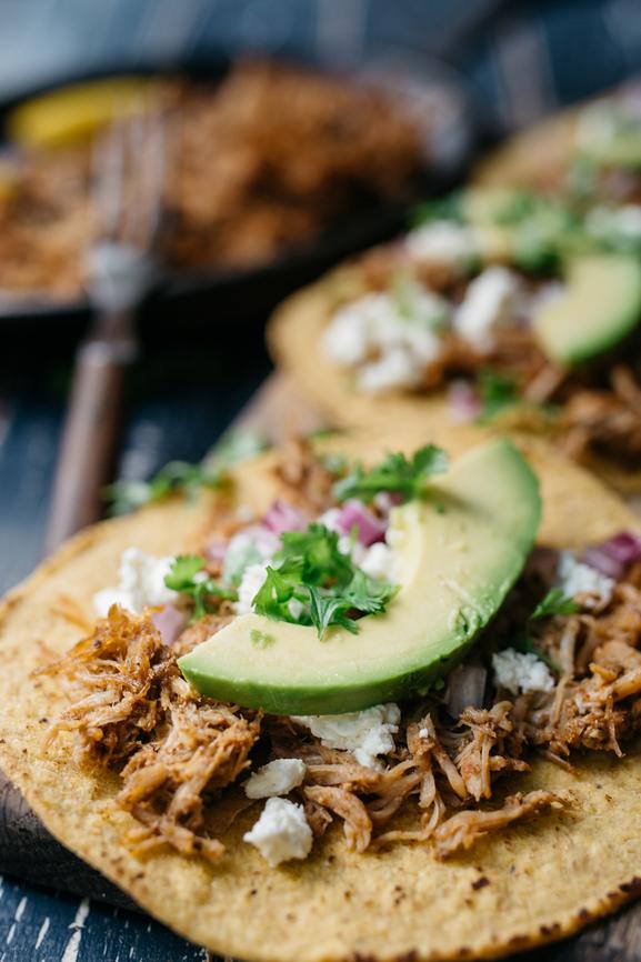 Traditional Carnitas Tostada