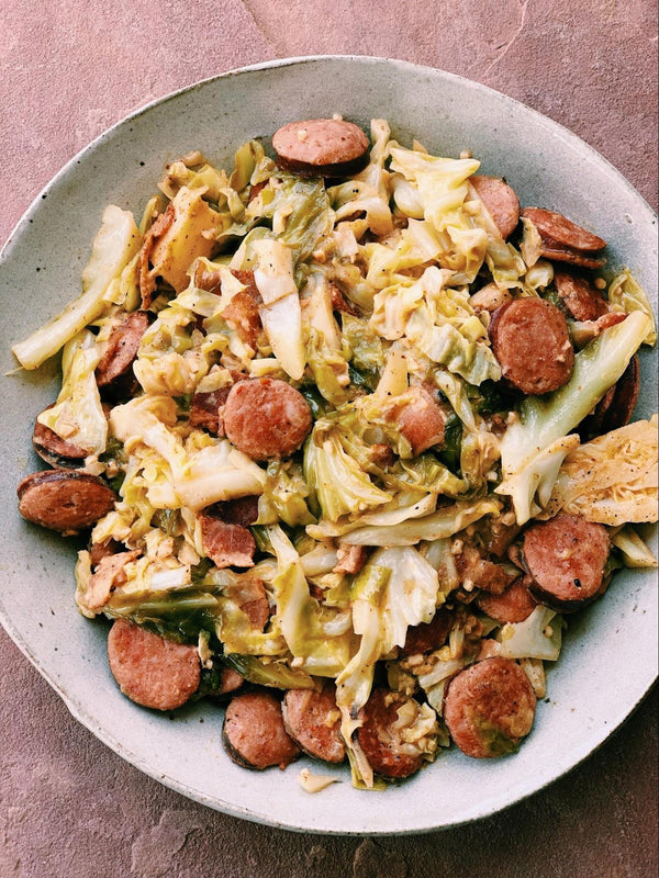 Kielbasa and Cabbage Skillet