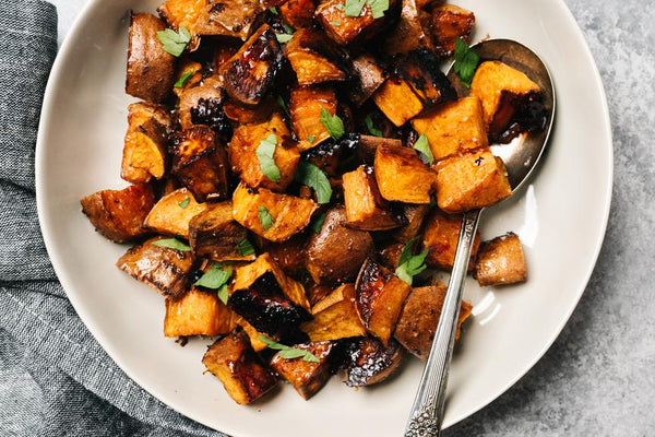 Sweet & Salty Roasted Sweet Potatoes