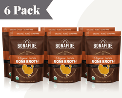 6 Pack Frozen Organic Turkey Bone Broth