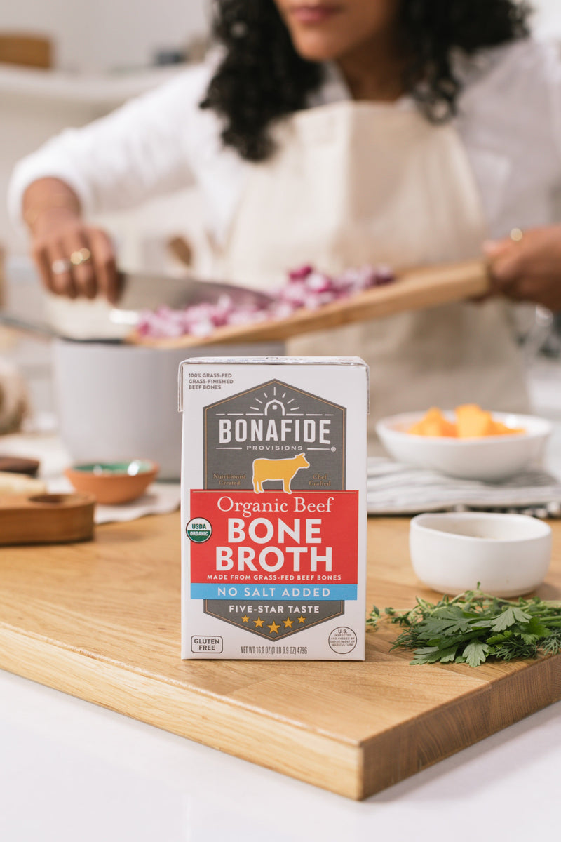 Organic Beef Bone Broth - No Salt Added, 6 Pack