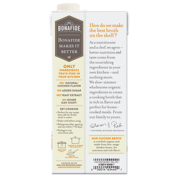 6 Pack Organic Chicken Broth - No Salt Added