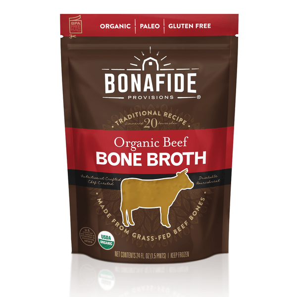 12 Pack Frozen Organic Beef Bone Broth