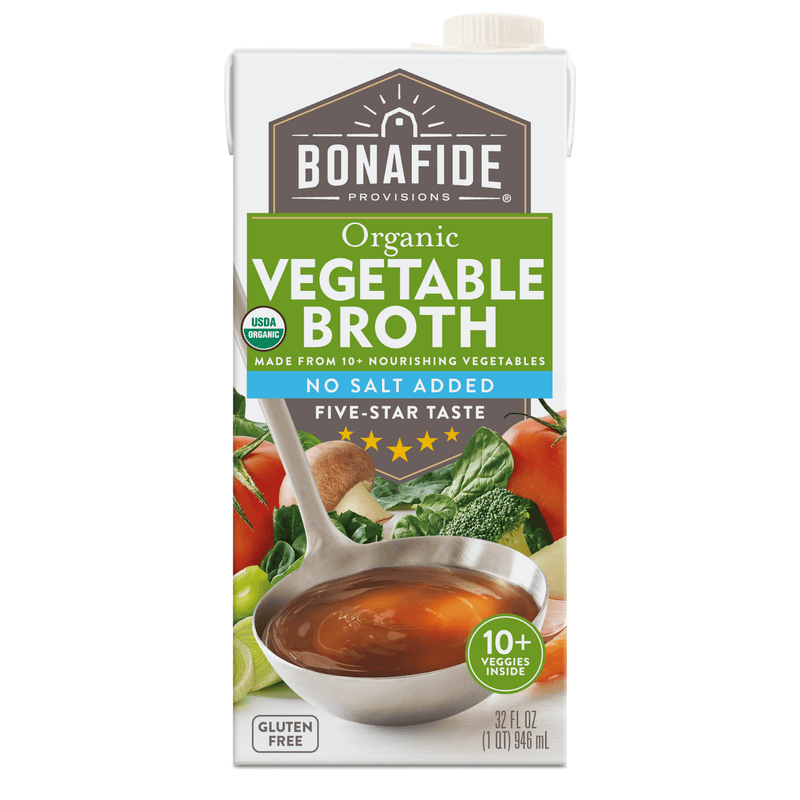 6 Pack Organic Vegetable Broth - No Salt Added