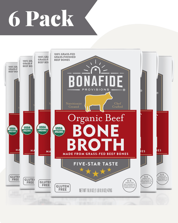6 Pack Organic Beef Bone Broth