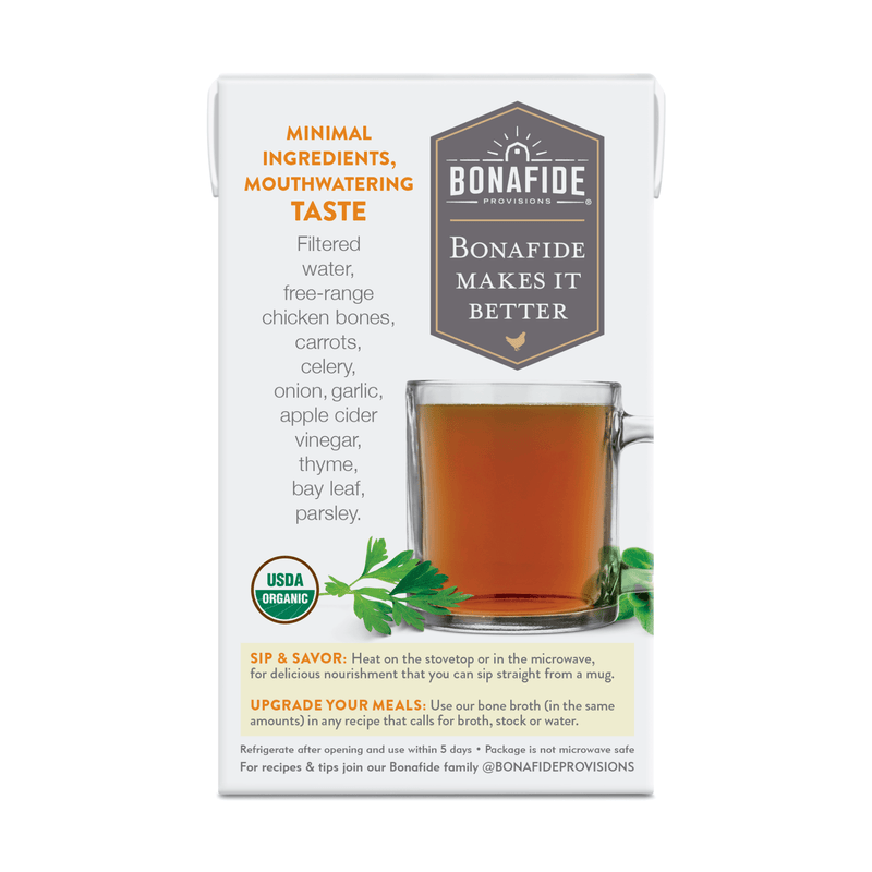 6 Pack Organic Chicken Bone Broth - No Salt Added