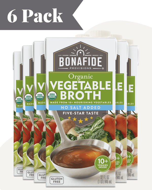 Organic Vegetable Broth - No Salt Added, 6-pack