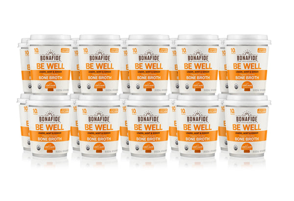 20 Pack Frozen Lion's Mane, Lemon, Mint & Ginger Be Well Broth Cup