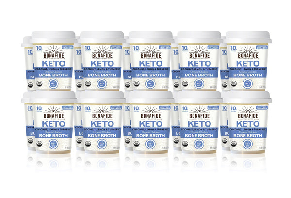 20-Pack Lemon, Turmeric & Coconut Oil Keto Broth (Dairy-Free, Paleo)